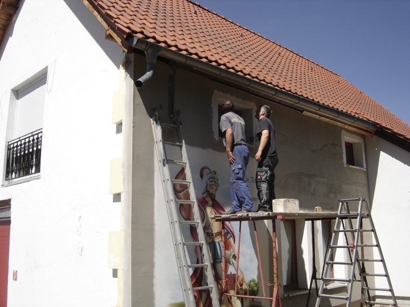 Der Dachkasten vom alten Gertehaus wurde erneuert